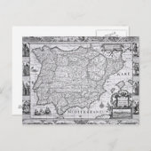 スペインの地図 ポストカード (正面/裏面)