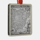 スペインの地図 メタルオーナメント (右)
