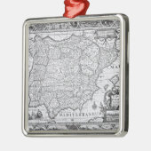 スペインの地図 メタルオーナメント (左)