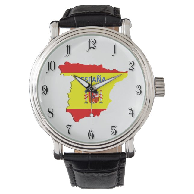 スペインの地図 腕時計 (正面)