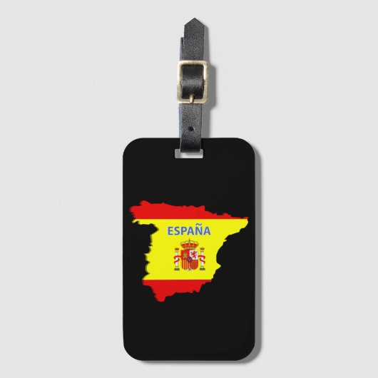 スペインの地図iPadエアケース ラゲッジタグ (正面縦)