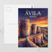 スペインの城壁 アビラ ポストカード (正面/裏面)