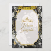 スペインの少女の16歳の誕生日招待状 招待状 (裏面)