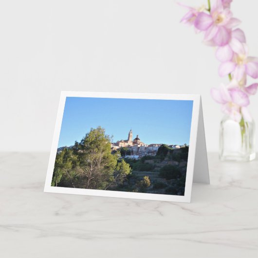 スペインの山に位置するチェルバの町 カード (蘭)