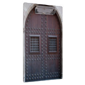 スペインの強い木製の茶色の扉 クリップボード (右)