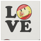 スペインの微笑の旗からの愛 ファブリック (クローズアップ)