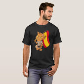 スペインの扇子猫 Tシャツ (正面フル)