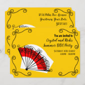 スペインの扇形コーナー（水平） 招待状 (正面/裏面)