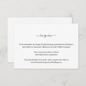 スペインの披露宴情報エンクロージャカード エンクロージャーカード (正面/裏面)