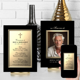 スペインの招待状パラ葬儀サーヴィシオ写真 カード