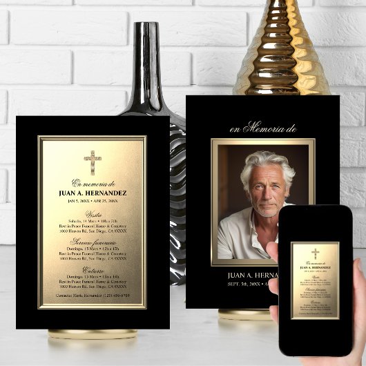 スペインの招待状パラ葬儀サーヴィシオ写真 カード
