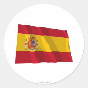 スペインの振る旗 ラウンドシール