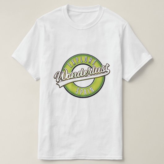 スペインの探訪ワンダーラスト Tシャツ (デザイン正面)