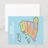 スペインの政治地図。 (正面/裏面)
