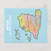 スペインの政治地図。 (正面)