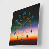 スペインの文字角壁時計 スクエア壁時計 (傾斜)