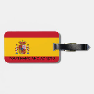 スペインの旗が付いている荷物のラベル ラゲッジタグ
