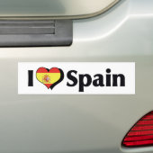スペインの旗が好き バンパーステッカー (車上)