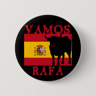 スペインの旗とのVamos Rafa 缶バッジ