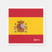 スペインの旗とスペインファッション、パーティー/スポーツファン スタンダードカクテルナプキン (正面)