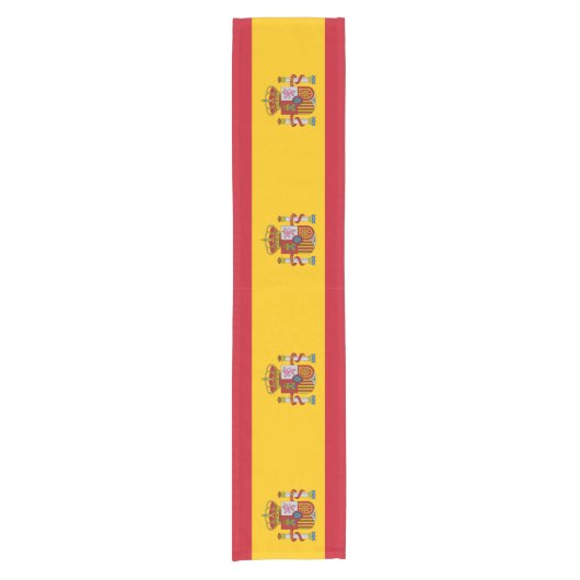 スペインの旗とスポーツファンハウス/スペイン ショートテーブルランナー (正面)