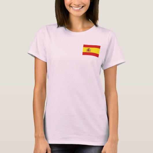 スペインの旗と地図のTシャツ Tシャツ (正面)
