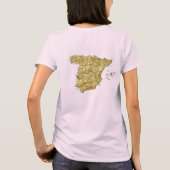 スペインの旗と地図のTシャツ Tシャツ (裏面)