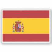スペインの旗のカスタムカット シール (正面)
