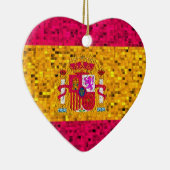 スペインの旗のグリッターのオーナメント セラミックオーナメント (右)