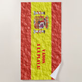 スペインの旗のデザイン ビーチタオル (正面)