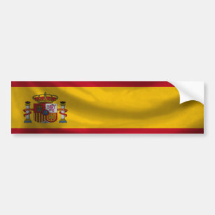 スペインの旗のバンパーステッカー バンパーステッカー