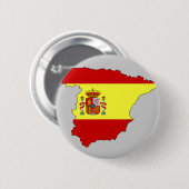 スペインの旗の地図 缶バッジ (正面&裏面)