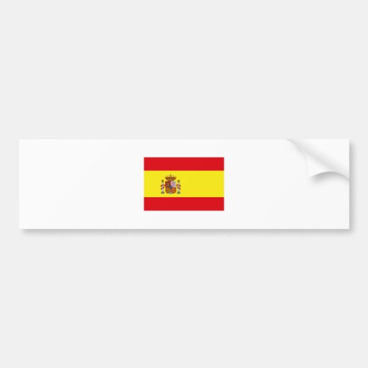 スペインの旗インターナショナル バンパーステッカー (正面)