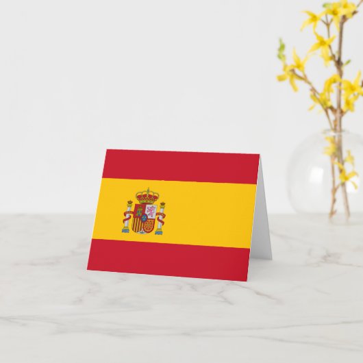 スペインの旗 カード (黄色い花)