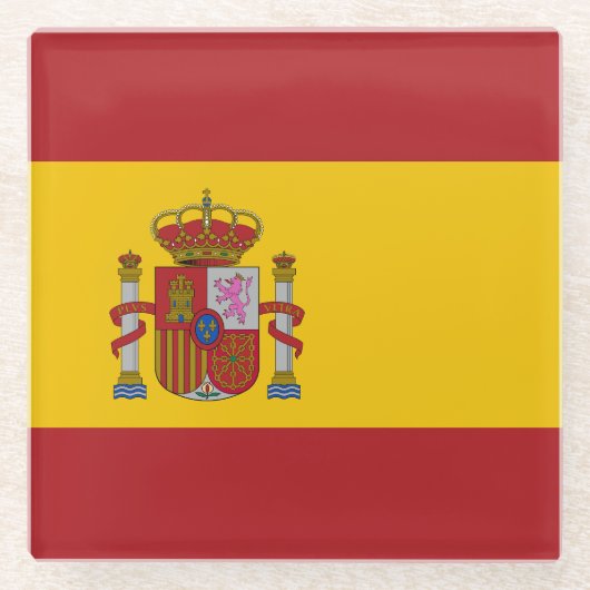 スペインの旗 ガラスコースター (正面)