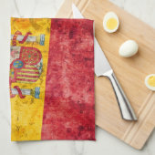 スペインの旗 キッチンタオル (四つ折り)