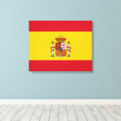 スペインの旗 キャンバスプリント (インサイチュ (ウッドフロア))