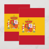 スペインの旗 サンキューカード (正面/裏面)