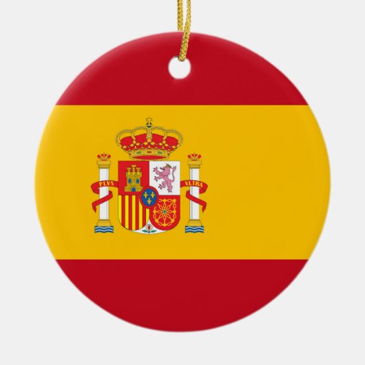 スペインの旗 セラミックオーナメント (正面)