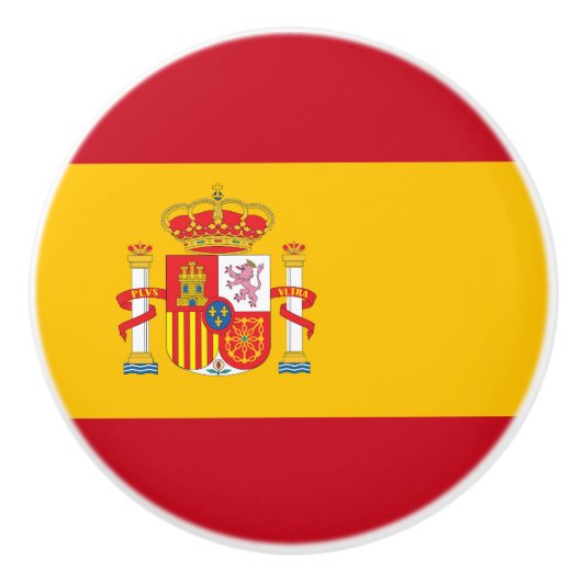 スペインの旗 セラミックノブ (正面)