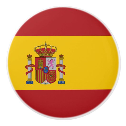 スペインの旗 セラミックノブ (正面)