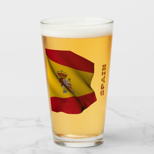 スペインの旗 タンブラーグラス (ドリンク正面)