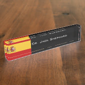 スペインの旗 デスクネームプレート (側面)