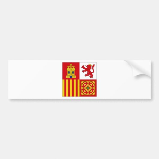 スペインの旗 バンパーステッカー (正面)