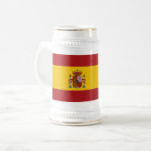 スペインの旗 ビールジョッキ (正面左)