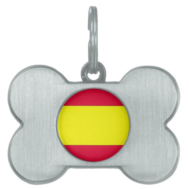 スペインの旗 ペットネームタグ (正面)