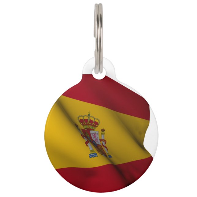 スペインの旗 ペット　ネームタグ (正面)