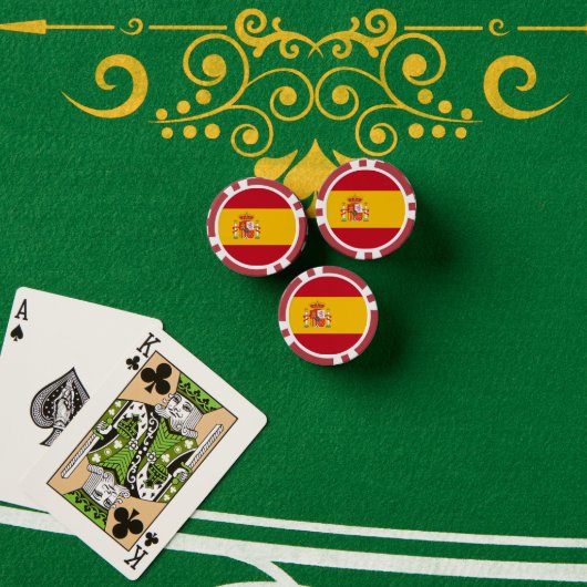 スペインの旗 ポーカーチップ (ポーカーテーブル (スタック))