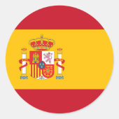 スペインの旗 ラウンドシール (正面)