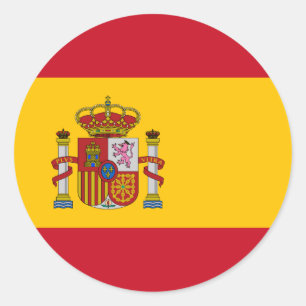 スペインの旗 ラウンドシール